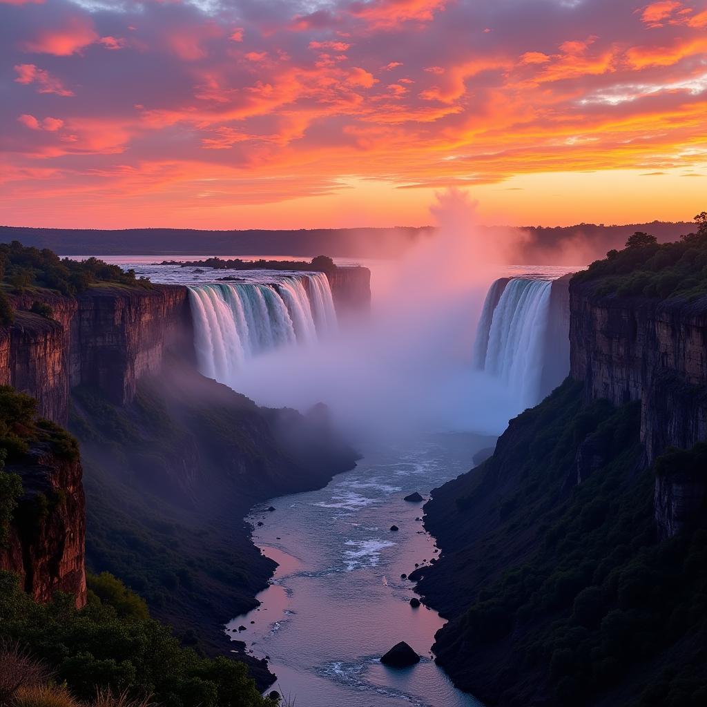 Victoria Falls Sunset in November