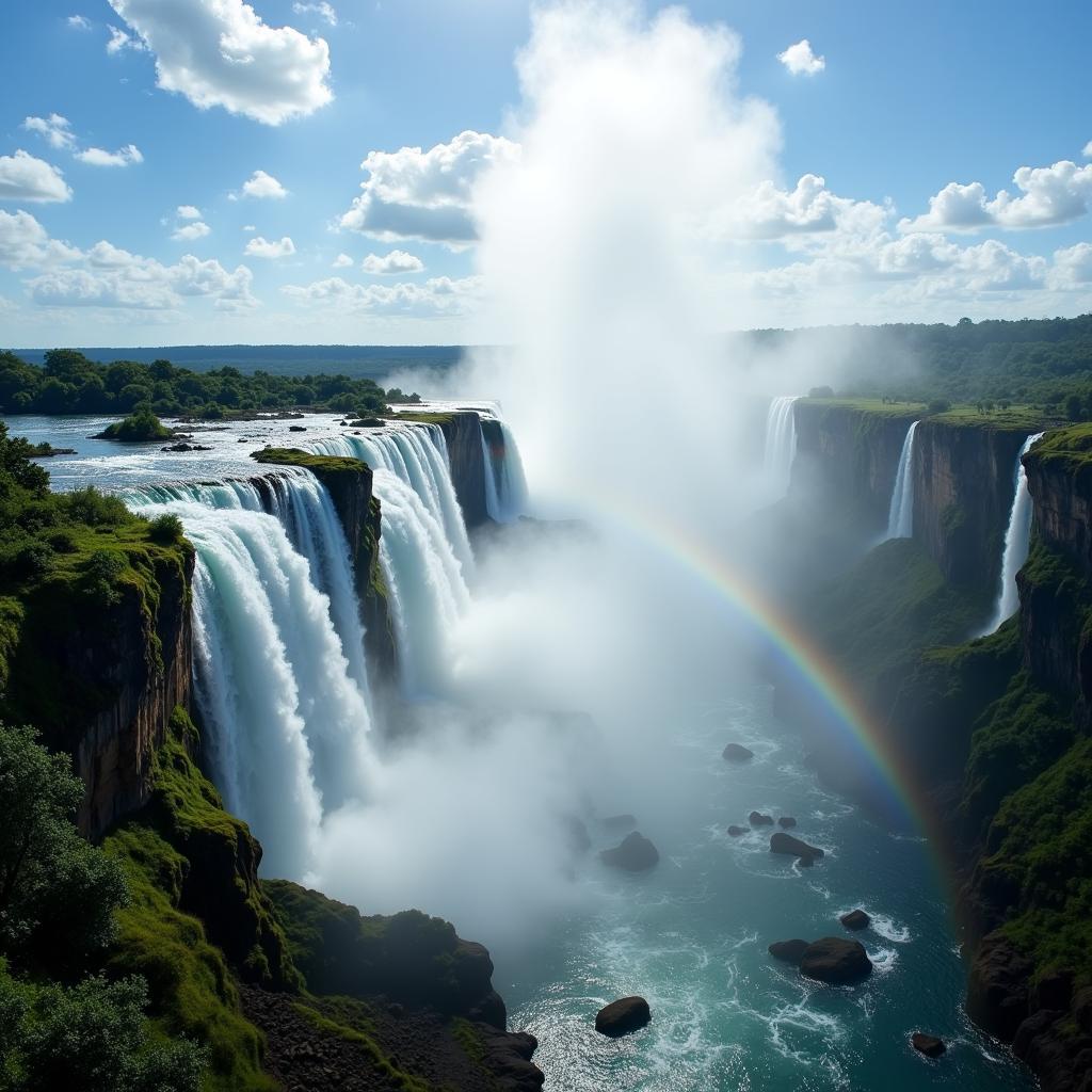 Victoria Falls, a breathtaking natural wonder on the Zambezi River.