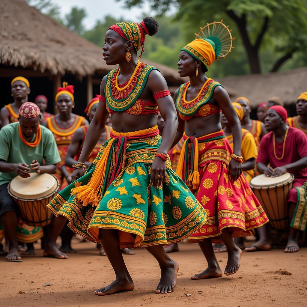 West African Dance Costumes and Rhythm