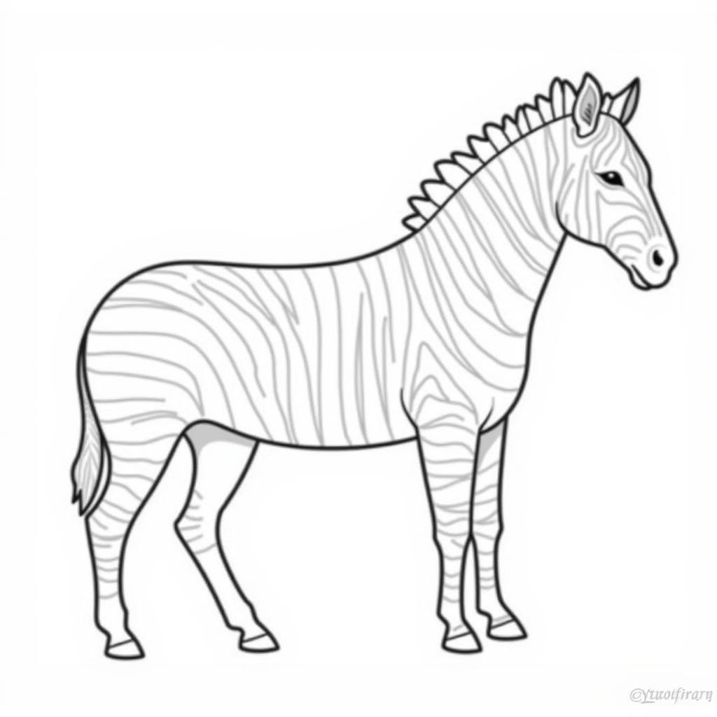 Easy Zebra Drawing Tutorial